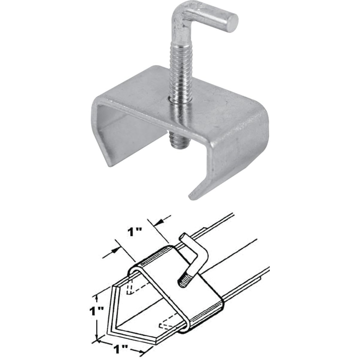 Prime Line U9005 lot de 2 pinces pour rail de lit de 2,5 cm