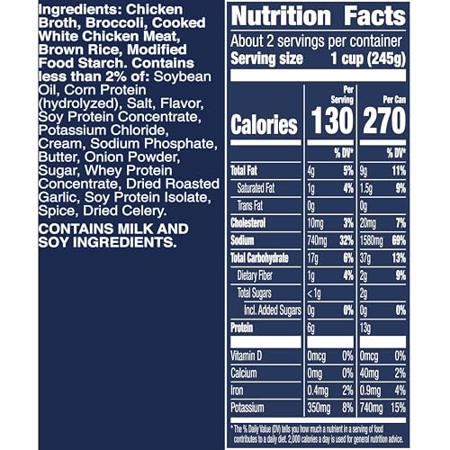 Image of Progresso Rich & Hearty, Creamy Chicken & Broccoli Canned Soup, Gluten Free, 18.5 oz. (Pack of 12)