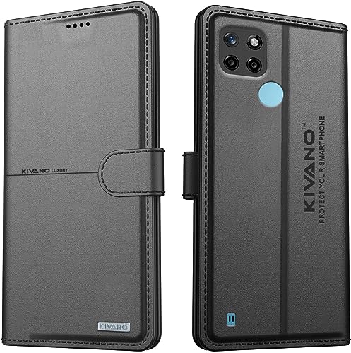 Image of KIVANO Compatible with Realme C11Y / Realme C21Y / Realme C25Y Flip Cover | Leather Finish | Inside Pockets & Inbuilt Stand | Shockproof Wallet Style Magnetic Closure Back Cover Case