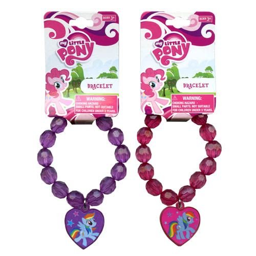 UPD My Little Pony Beaded Bracelet with Heart Charm - Assorted Styles