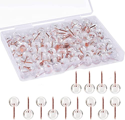 Consejos para Comprar Tachuelas los 5 más buscados. 45 Amison 100Pcs Chinchetas Redondas de Rosa con Cabeza de Alfiler de Empuje, Punta de Acero Perla, Tachuelas de Plástico Transparentes para Tablón de Corcho, Marca de Mapa,...