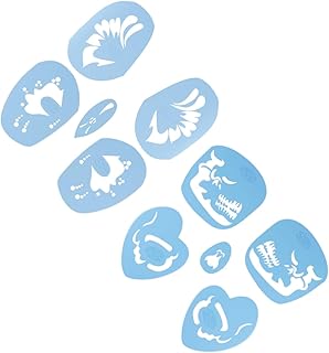 Sewroro 2 Peças Modelo De Rosto Pintado Suprimentos De Pintura Facial Estênceis Modelos De Pintura Facial Modelo De Desenho Pintura Moldes De Flores Suprimentos De Maquiagem Cosméticos