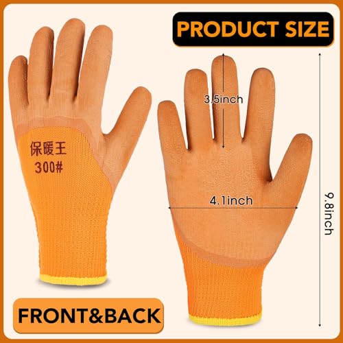 Czlotyh 10 Pairs Waterproof Winter Work Gloves For Men Freezer Gloves With Non Slip Grip Thermal Insulated Gloves Work Gloves For Winter Cold Weather Outdoor Work thumb #3