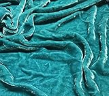 Peacock Teal - Hand Dyed Silk Velvet