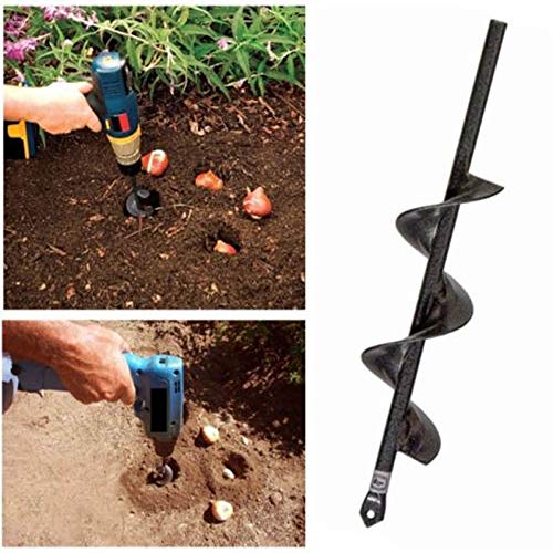 KKmoon Acessórios para jardim ferramenta de broca espiral helicoidal broca de jardim para o plantio