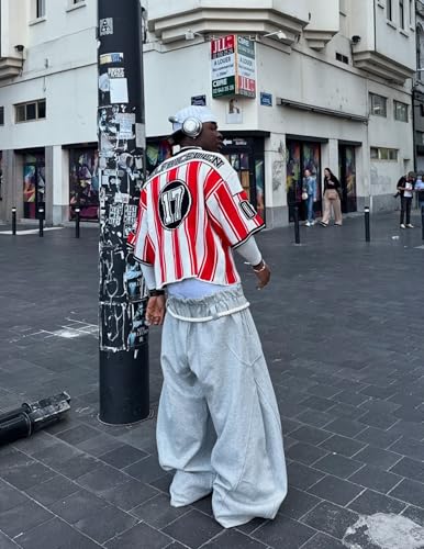 Aelfric Eden Oversized Sweaters Number Stripe Graphic Unisex Knit Sweater Color Blocking Football Jersey 2025 Trend Tops3