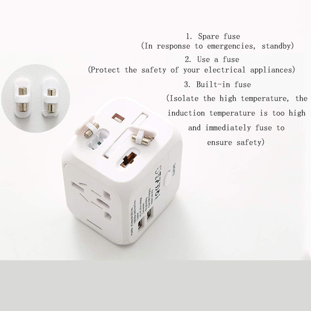 International Plug Converter, Mini Wielofunkcyjny gniazdo konwersji, 2 Usb. Porty Multi-Nation Akcesoria Podróżowe Podróżuj Niezbędne (Color : Blue)