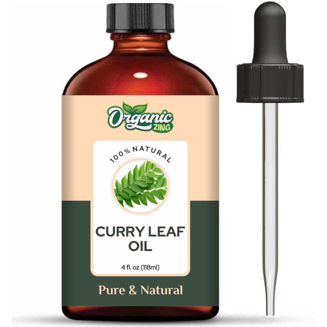 Amazon.com: Organic Zing Curry Leaf Oil Cosmetic Grade (118 ml