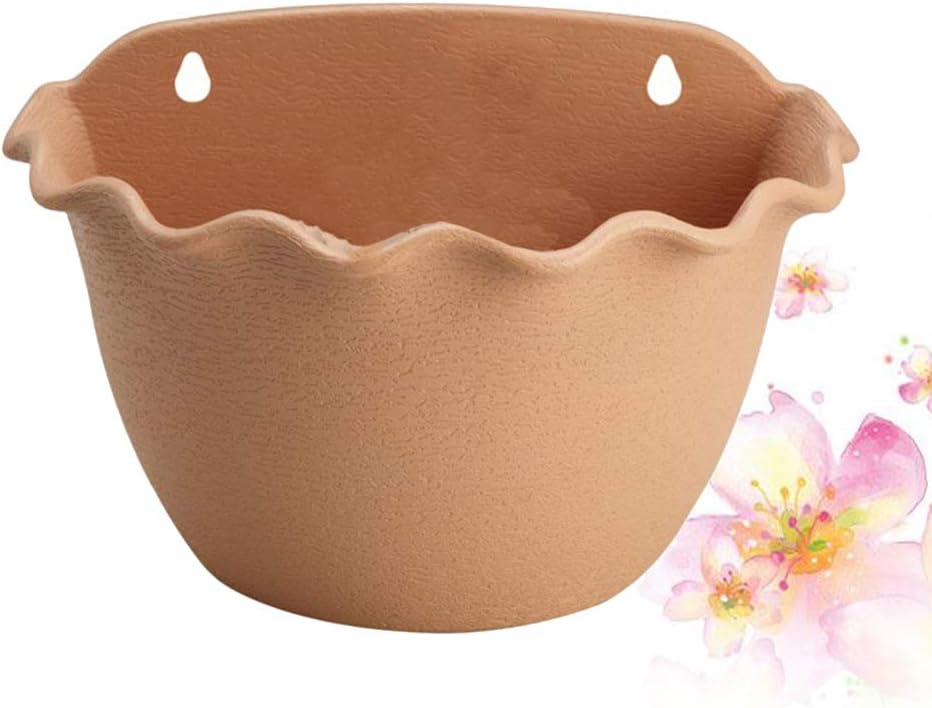 DOITOOL S Hanging Planters Wall Flowers Plant Planter Pot Vertical Wall Mount Planter Pot Wave Hanging Flower Basket Railing Fence Planter Resin Gardening Container Indoor Hanging Planters