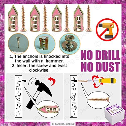 Swpeet S1184 200Pcs Drywall Self-Drilling Anchors thumb #6