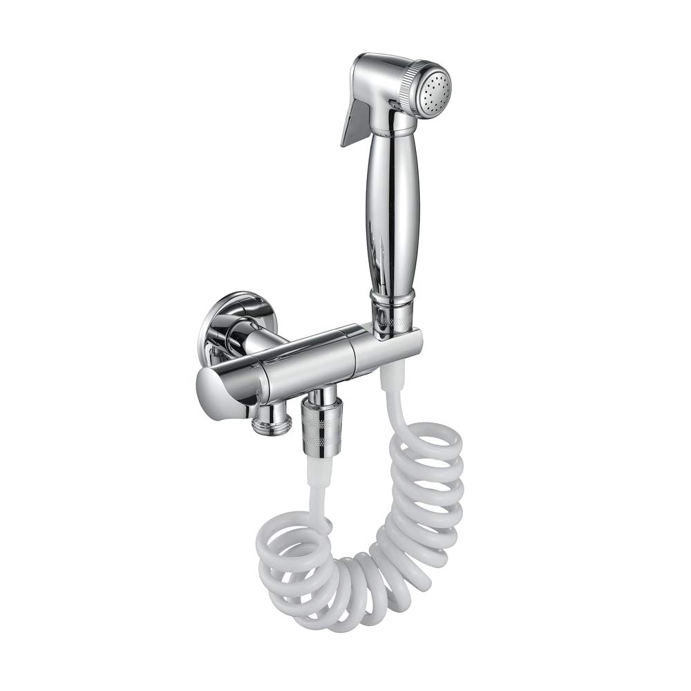 Ducha Bidet, Pulverizador de Ducha Baño Latón Cromado Set de Ducha con Solo Agua Fría, Kit de Ducha para Bidé con Manguera Montaje en la Pared Bidé Pulverizador para la Higiene Personal,Type b