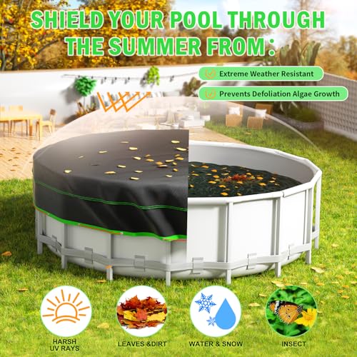 image for Sbekiev 20 Ft Round Pool Cover, Solar Cover for Above Ground Pools, He