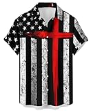 Deer Lady Camisa masculina de boliche da década de 1950, estampa retrô, havaiana, manga curta, casual, abotoada, camisas de praia, Z-easter02, XGG