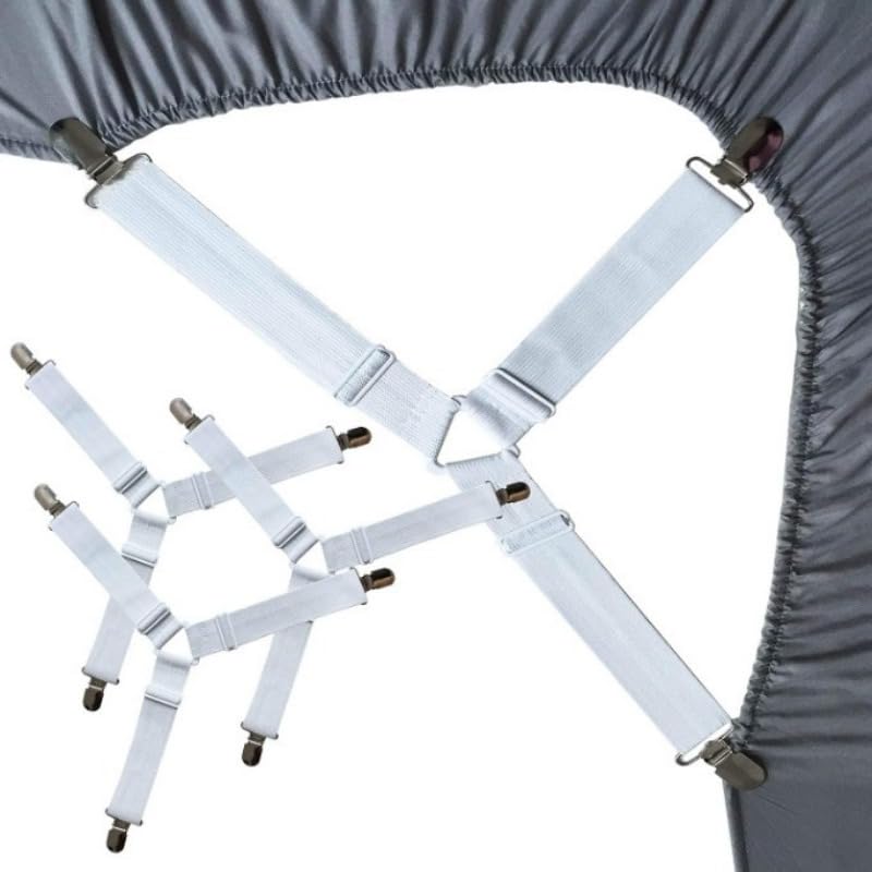 Clip for Lenzuola in Metallo e Fascia Elastica