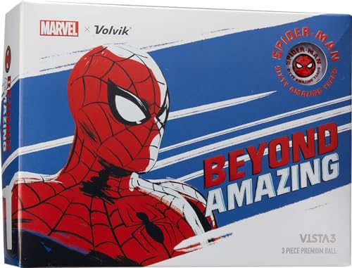 Volvik Marvel Vista 3 Spider-Man Golf Balls (One Dozen)