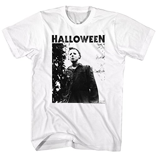Halloween Scary Horror Slasher Movie Franchise Michael Meyers Adult T-Shirt Tee White