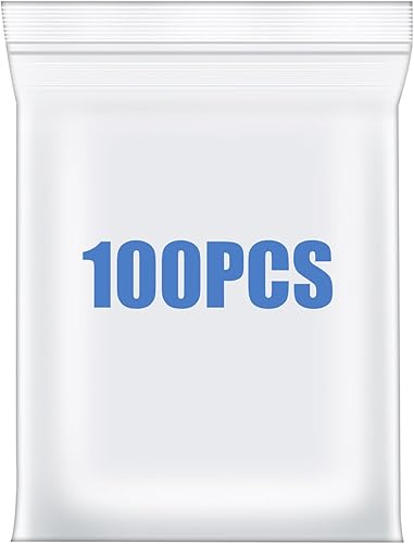 Miniatura 1 de 50 bolsas de polietileno transparentes con cremallera de 10 x 13 pulgadas de grosor de 2.4 mil, bolsas de plástico con cierre de cremallera, bolsas