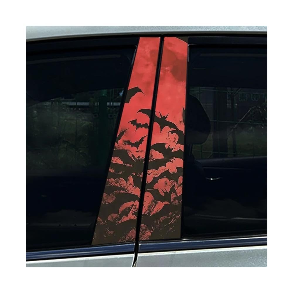 Bertdcx Type A 2Pc Car Doors Pillar Stickers Waterproof Decals Accessories Auto Parts(Type A)