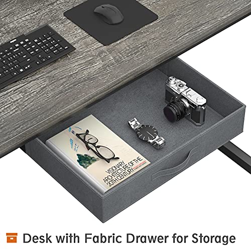 Armocity Computer Desk With Storage Shelves 47 Inch Desk With Storage Drawers 2 Person Desk With Reversible Bookshelves Study Writing Table For Home Office Workstation Bedroom Small Space thumb #3
