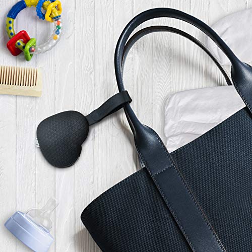 Squooshi Pacifier Holder Case (Black) Bpa Free Silicone Keeps Soothers & Binkies Clean | Washable | Attaches To Strollers, Diaper Bags & Backpacks #TOP4
