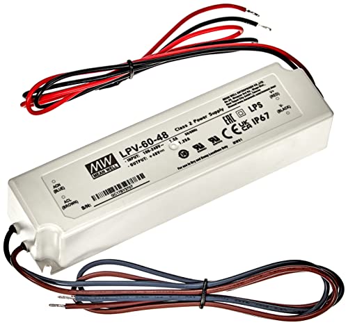 Alimentazione LED 60 W 48 V 1,25 A; MeanWell, LPV-60-48