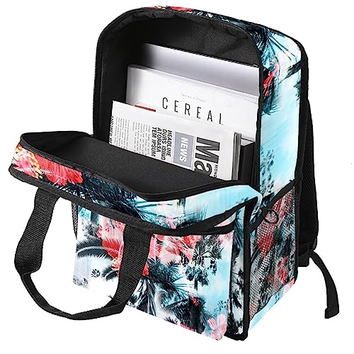 Sac à dos garçons tropical hibiscus grand cartable ajustable multicolore - 3