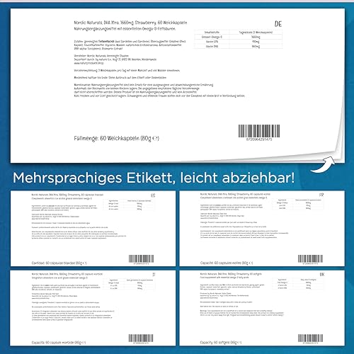 Nordic Naturals, DHA Xtra, 60 glutenfreie Softgels, 1660mg Omega-3 je Dosis, Sojafrei, GMO frei, Erdbeergeschmack – Bild 5