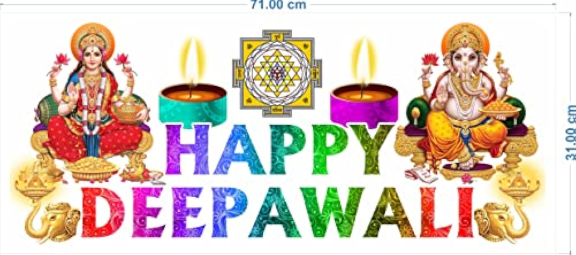 Happy Diwali Wall Sticker, Festive Decor