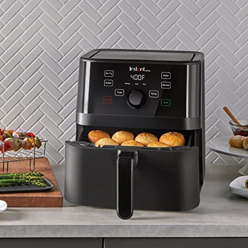 Instant Pot Vortex 5.7QT Air Fryer, Custom Program Options, 4-in-1 Functions, EvenCrisp Technology that Crisps, Roasts, Bakes and Reheats, 100+ In-App Recipes, from the Makers of Instant Pot, Black - Image 3