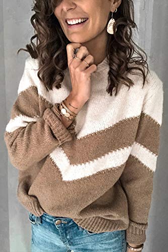 Image of ANCAPELION Women's Casual Sweater Pullover Winter Basic Sweatshirt Long Sleeve Cozy Knitted Jumper Tops Loose Fit