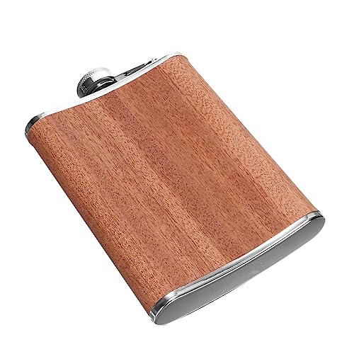 Luxshiny 1pc Stainless Steel Alcohol Flask Portable Liquor Flask Pu Cover Compact Design for Travel and Outdoor Use Convenient for Pocket Carry