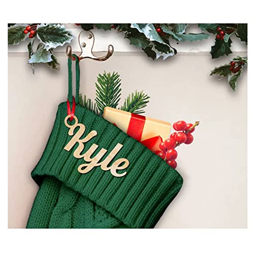 Étiquettes cadeaux de Noël en lot de 10 avec gravure de nom personnalisable