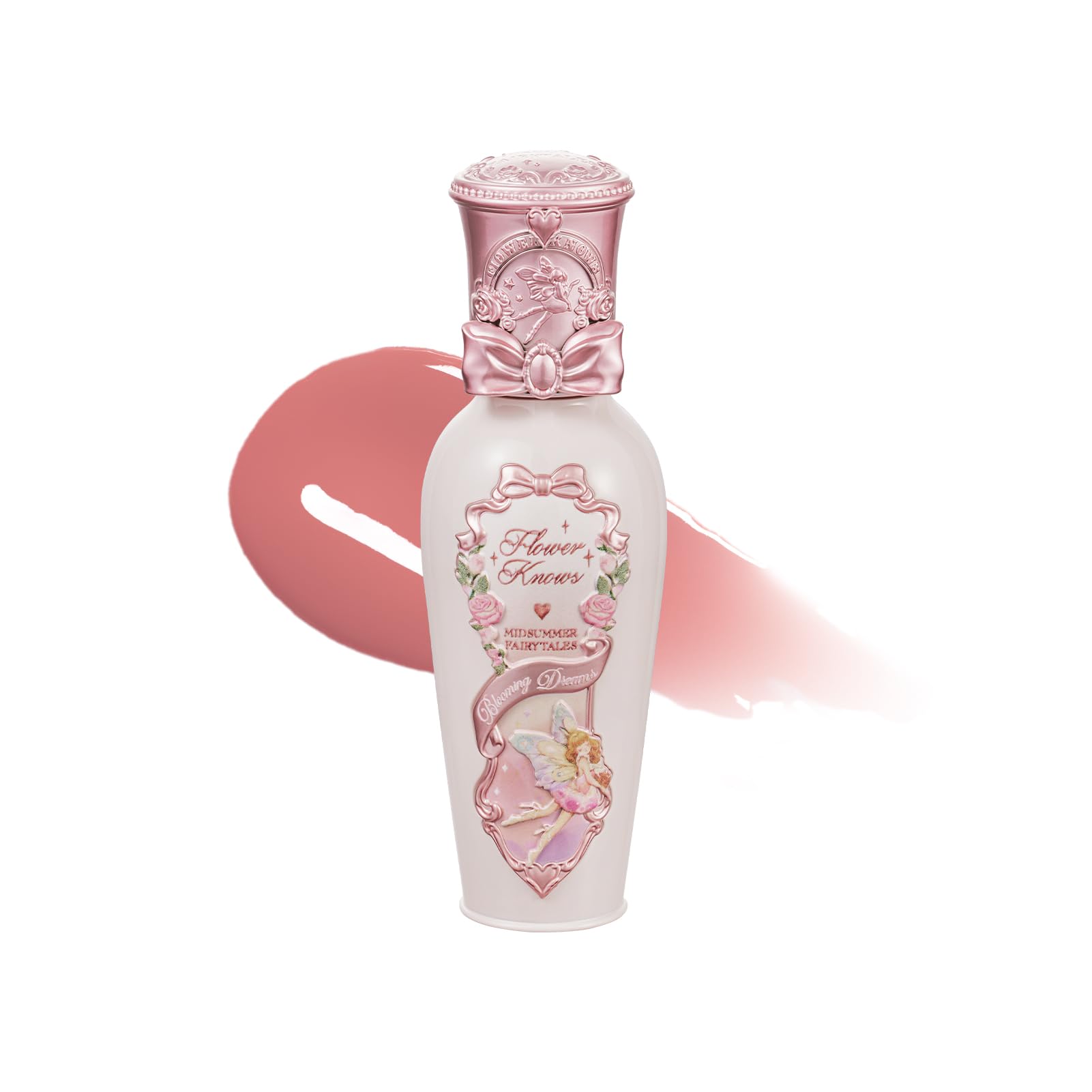 Flower KnowsMidsummer Fairytales Lip Gloss-Glowy Moisturizing Coating Lip Lacquer-Hydrating Tinted Lip Oil for Girls & Women-Vegan & Cruelty Free - 0.17Fl Oz (G01 Alice, 5 ml)
