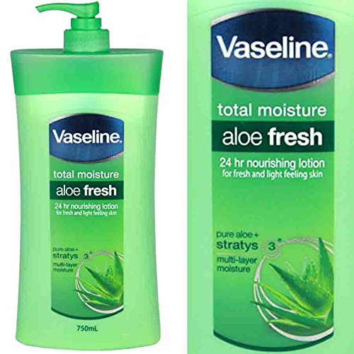 Vaseline Body Lotion, Aloe Fresh 400ml / 13.5oz (3 Pack)