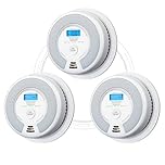 X-Sense Wireless Interlinked Combination Smoke and Carbon Monoxide Alarm, Smoke Alarm for Home with LCD Display & 10-Year Battery, Link+ Series, SC07-W, 3-Pack