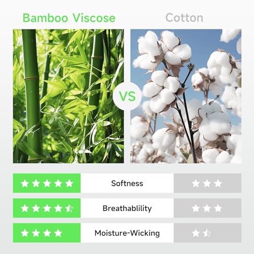 Mens Boxer Briefs Anti Chafe Breathable Moisture-Wicking Bamboo Trunks Underwear without Fly Pouch for Men 3 Pack2