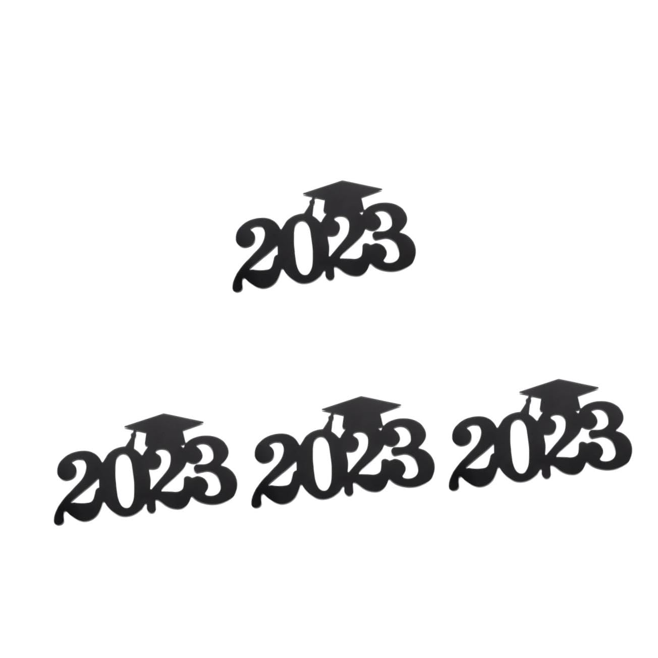 Cabilock 4 Piezas 2022 2022 Accesorios para Fotos Fiesta Cabina De Fotos Compromiso Confeti De Mesa De Graduacion Telón De Fondo De Graduación Paseo Graduation Suministros Madera Black