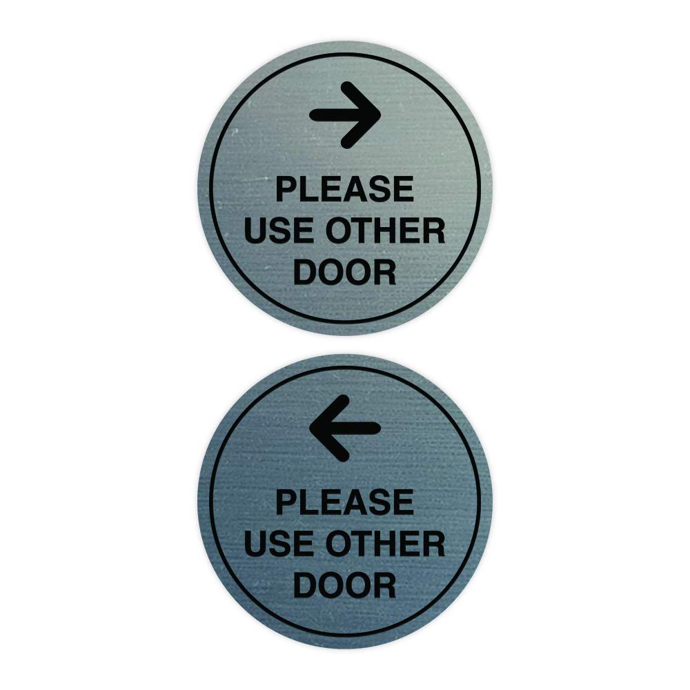 Placa 'Use Outra Porta' | Circle Design | Adesiva - Signs ByLITA