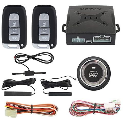 EASYGUARD EC003N-K-1 PKE Car Alarm System Proximity Lock Unlock Push Button Start Remote Engine Start Keyless Go System DC12V Cover