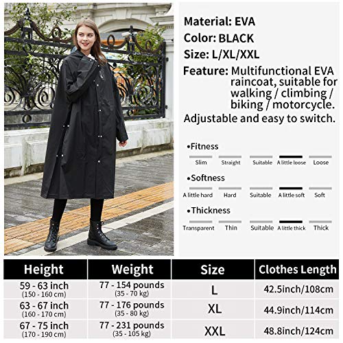 Multifunctional Eva Raincoat, Transformable Rain Poncho Unisex Rain Cape #TOP5