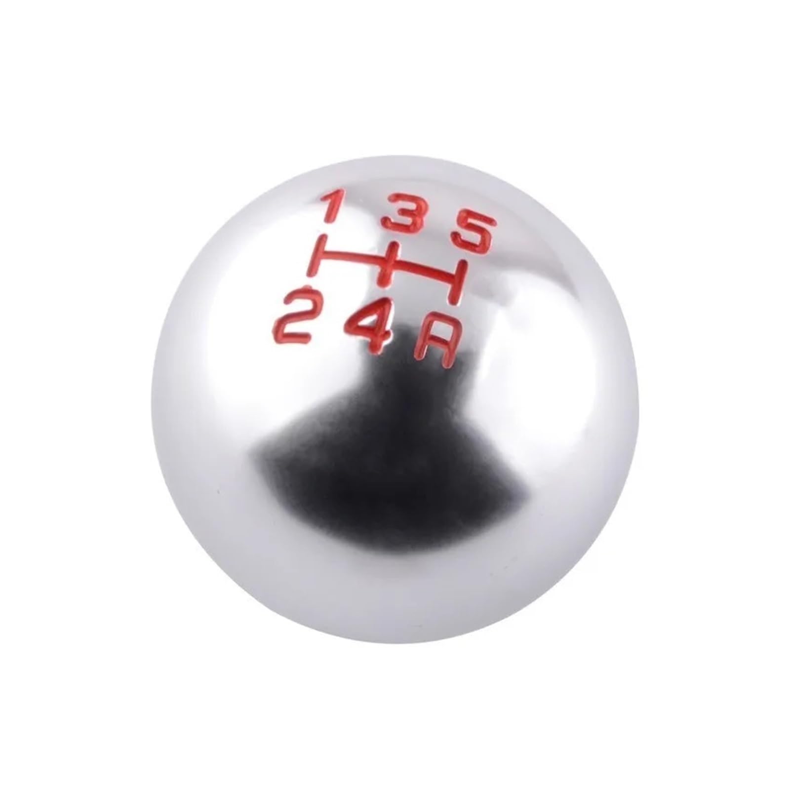 YYGGWL Shift Knob For Civic Fit FD2 FN2 EP3 DC2 DC5 S2000 F20C Aluminum 5/6 Speed M10X1.5 Type-R JDM Ball Shape Gear Shift Knob Shifter Lever(-05- Silver 5-Speed)