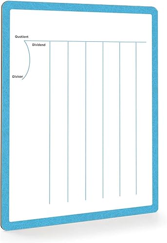 Miniatura 5 de Tabla de división y multiplicación de borrado en seco, pizarra blanca de 9 x 12 pulgadas, mesa auxiliar doble manipulación matemática portátil para