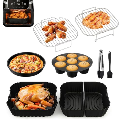 Image of 9PCS Air Fryer Accessories for 5-7 QT Ninja/Cosori/Chefman Air Fryer
