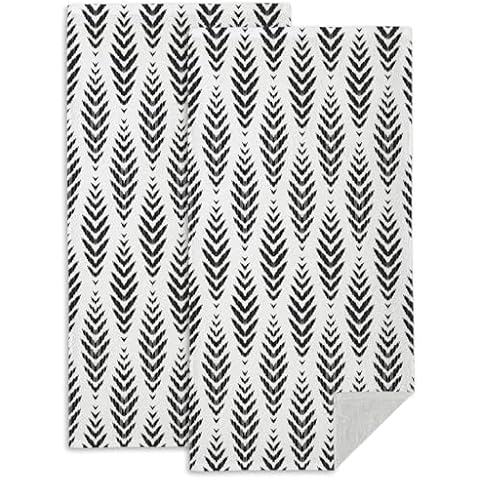 KYNWOGA Herringbone Hand Towels Set of 2 Cover