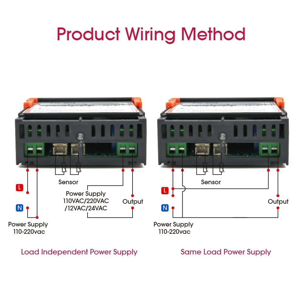 1 pz STC-3018 Doppio regolatore di temperatura digitale Due uscite relè DC12V 24V AC220V Termostato termoregolatore con riscaldatore e raffreddatore(STC-3018 AC110-220V)