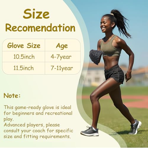 Urby Left Handed Baseball Glove, Left Handed T Ball Glove for Lefty, Left Hand Throw Only. T-Ball & Youth Baseball Gloves. by Urby - Image 4