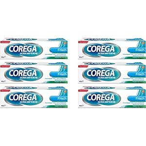 Corega Ultra Haftcreme Frisch für Zahnersatz/dritte Zähne (6 x 40g)