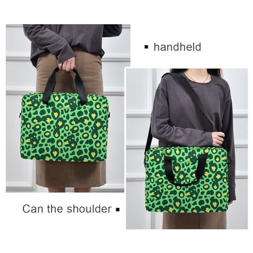 Bolso para laptop con cierre y correa 15.6" estampado leopardo miniatura 2