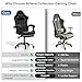 Athena Collection Gaming Chair, Ergonomic Gaming Chair with Footrest & Headrest Lumbar Support, Height Adjustable Swivel Computer Chair Office Chair Adults(Carbon Fiber Black)