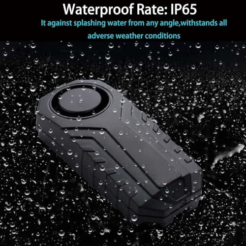 Image of Wireless Bike Alarm with Remote,Anti-Theft Vibration Motorcycle Bicycle Alarm Vehicle Security Alarm System,113dB Bike Alarm Vibration Motion Sensor Waterproof Motorcycle Alarm for Cycling Security